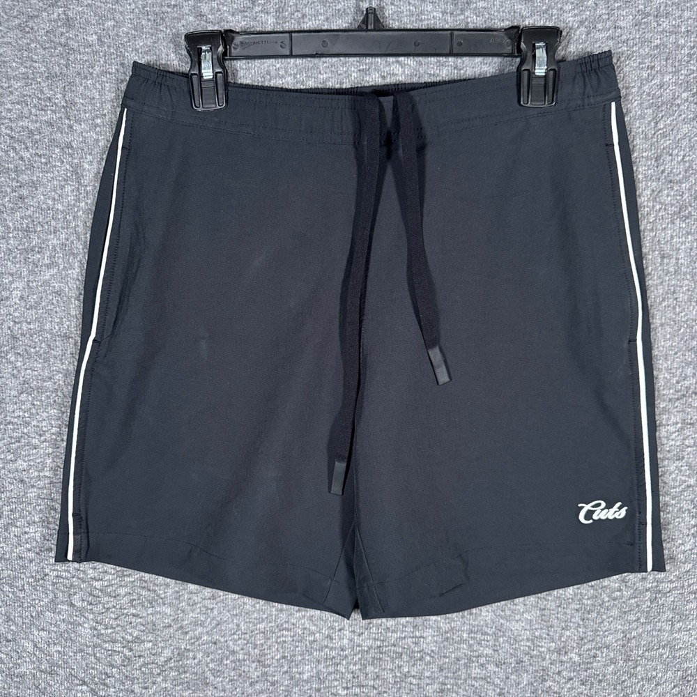 Cuts Athletic Shorts Men Small Black Activewear Stretch Drawstring Amalfi Trunks